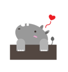 The Cute Fat Baby Rhino（個別スタンプ：21）