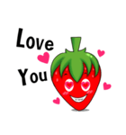 Cute Red Strawberry（個別スタンプ：3）