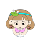 Bullfrog girl's daily life report（個別スタンプ：15）