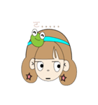 Bullfrog girl's daily life report（個別スタンプ：22）