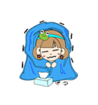 Bullfrog girl's daily life report（個別スタンプ：28）