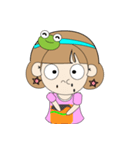 Bullfrog girl's daily life report（個別スタンプ：34）