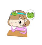 Bullfrog girl's daily life report（個別スタンプ：39）