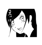 白黒の女子たち（個別スタンプ：6）