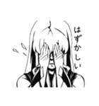 白黒の女子たち（個別スタンプ：12）