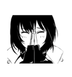 白黒の女子たち（個別スタンプ：14）