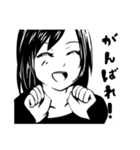 白黒の女子たち（個別スタンプ：20）