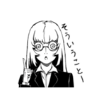 白黒の女子たち（個別スタンプ：22）