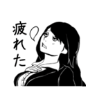 白黒の女子たち（個別スタンプ：24）