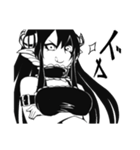 白黒の女子たち（個別スタンプ：25）