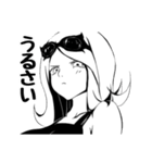 白黒の女子たち（個別スタンプ：28）