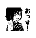 白黒の女子たち（個別スタンプ：30）