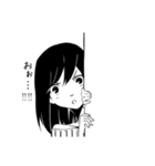 白黒の女子たち（個別スタンプ：32）