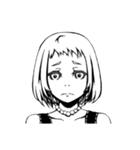 白黒の女子たち（個別スタンプ：38）