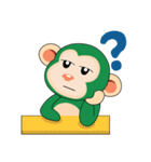 Very Busy Time Funny Little Green Monkey（個別スタンプ：12）