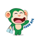 Very Busy Time Funny Little Green Monkey（個別スタンプ：20）