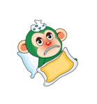 Very Busy Time Funny Little Green Monkey（個別スタンプ：21）