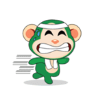 Very Busy Time Funny Little Green Monkey（個別スタンプ：22）