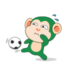 Very Busy Time Funny Little Green Monkey（個別スタンプ：23）