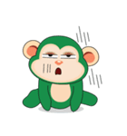 Very Busy Time Funny Little Green Monkey（個別スタンプ：24）