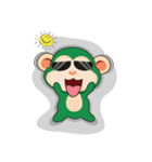 Very Busy Time Funny Little Green Monkey（個別スタンプ：25）