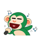 Very Busy Time Funny Little Green Monkey（個別スタンプ：36）