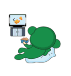 Very Busy Time Funny Little Green Monkey（個別スタンプ：39）