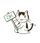 ハチワレ猫のスタンプ（個別スタンプ：17）