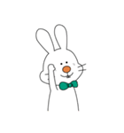 表情が固いうさぎ（個別スタンプ：1）