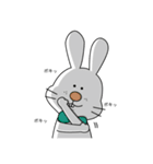 表情が固いうさぎ（個別スタンプ：5）