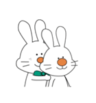 表情が固いうさぎ（個別スタンプ：12）