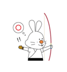 表情が固いうさぎ（個別スタンプ：15）