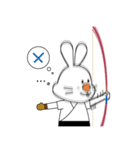 表情が固いうさぎ（個別スタンプ：16）
