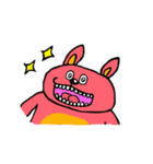 桃色の生き物とその友達が好き勝手やるよ（個別スタンプ：27）
