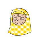 yellow scarf girl（個別スタンプ：3）