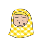 yellow scarf girl（個別スタンプ：4）