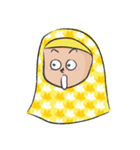 yellow scarf girl（個別スタンプ：6）