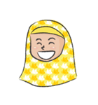 yellow scarf girl（個別スタンプ：7）