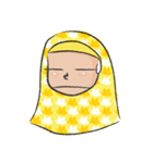 yellow scarf girl（個別スタンプ：9）