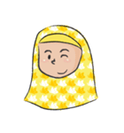 yellow scarf girl（個別スタンプ：12）