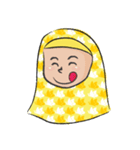 yellow scarf girl（個別スタンプ：13）