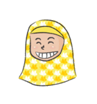 yellow scarf girl（個別スタンプ：14）