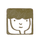えんぴつで描いた素朴な顔シリーズ（個別スタンプ：2）
