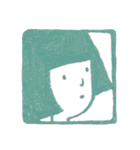 えんぴつで描いた素朴な顔シリーズ（個別スタンプ：3）