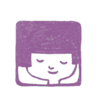 えんぴつで描いた素朴な顔シリーズ（個別スタンプ：4）
