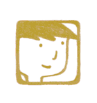 えんぴつで描いた素朴な顔シリーズ（個別スタンプ：7）