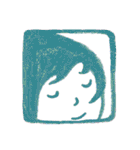 えんぴつで描いた素朴な顔シリーズ（個別スタンプ：9）