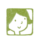 えんぴつで描いた素朴な顔シリーズ（個別スタンプ：11）