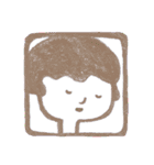 えんぴつで描いた素朴な顔シリーズ（個別スタンプ：12）