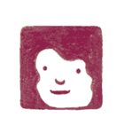 えんぴつで描いた素朴な顔シリーズ（個別スタンプ：13）